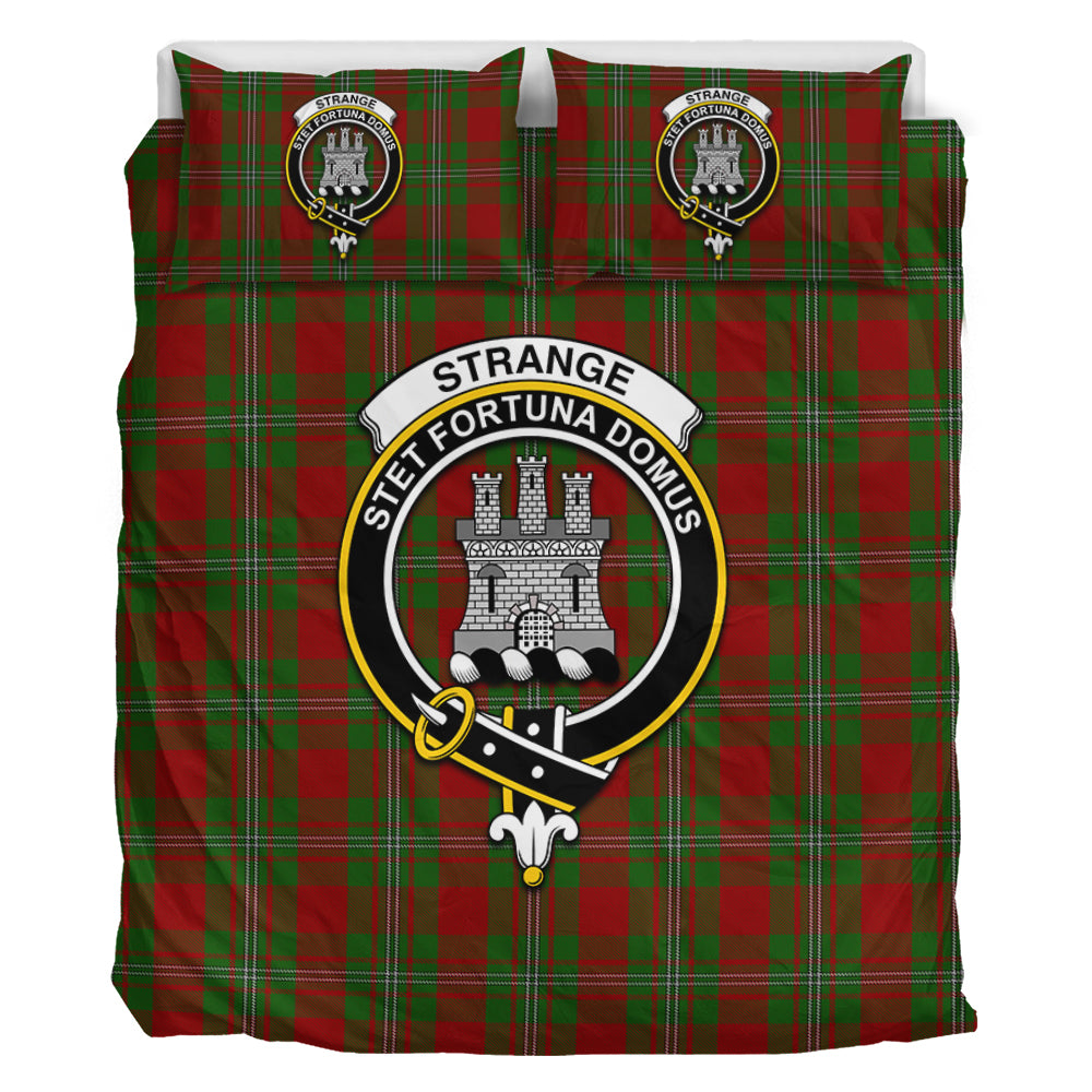 Strange (Strang) Tartan Bedding Set with Family Crest - Tartan Vibes Clothing