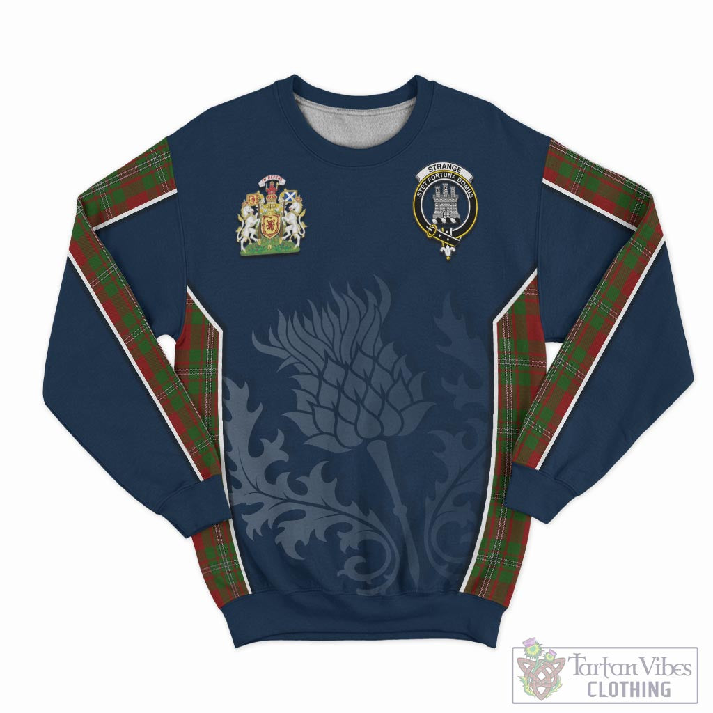 Tartan Vibes Clothing Strange Tartan Sweatshirt with Family Crest and Scottish Thistle Vibes Sport Style