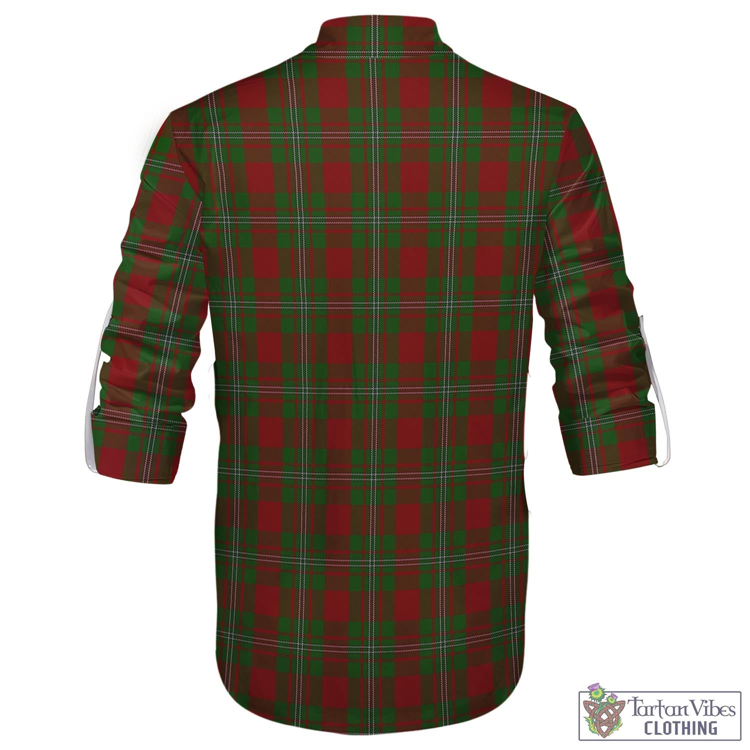 Tartan Vibes Clothing Strange Tartan Men's Scottish Traditional Jacobite Ghillie Kilt Shirt with Family Crest