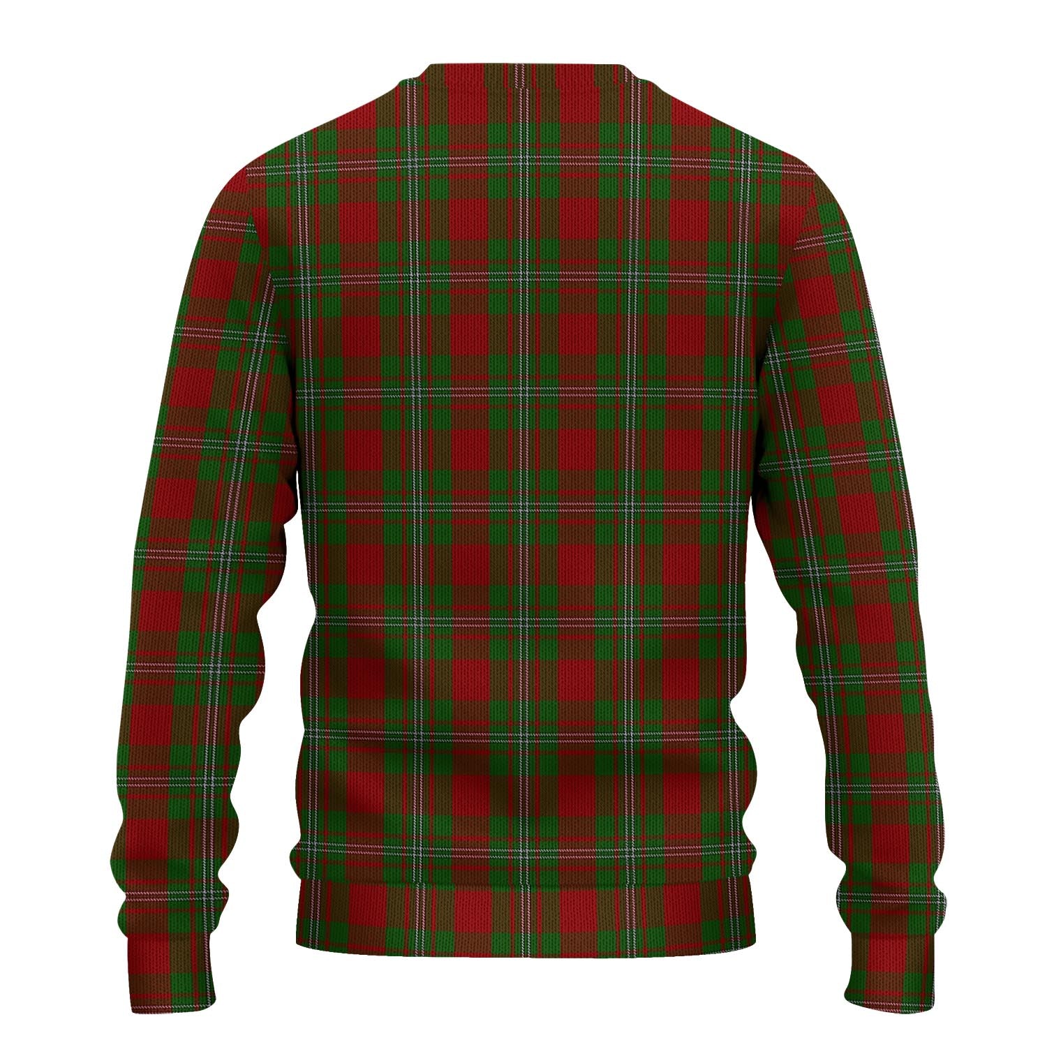 Strange Tartan Knitted Sweater with Family Crest - Tartanvibesclothing