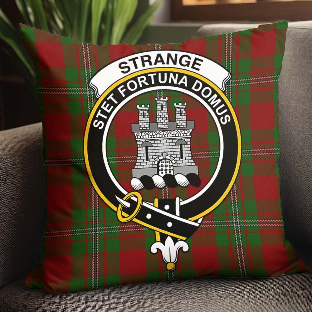 Strange Tartan Pillow Cover with Family Crest - Tartanvibesclothing