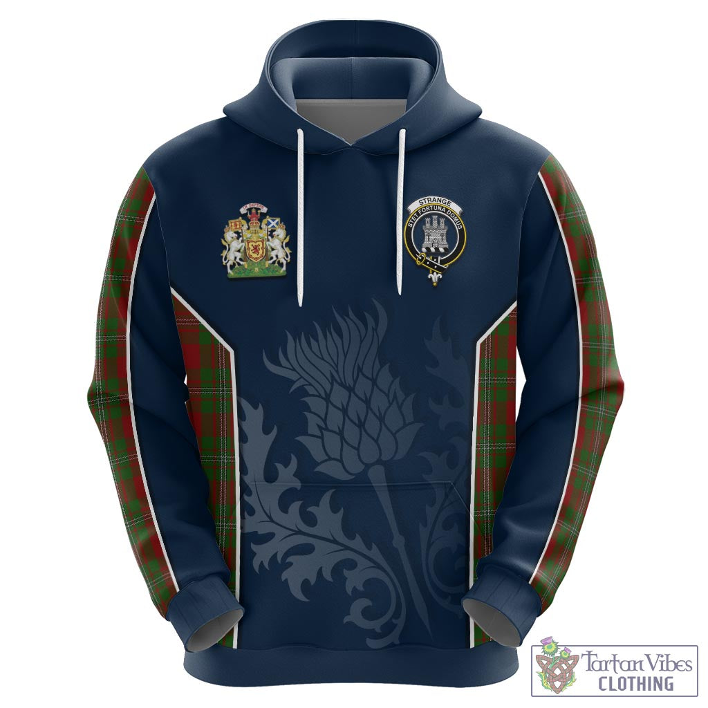 Tartan Vibes Clothing Strange Tartan Hoodie with Family Crest and Scottish Thistle Vibes Sport Style