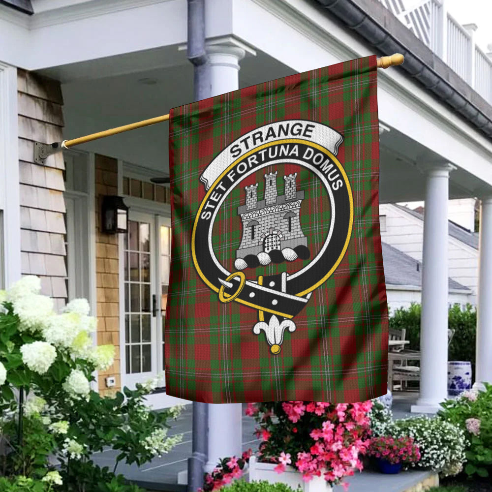 Strange (Strang) Tartan Flag with Family Crest - Tartan Vibes Clothing