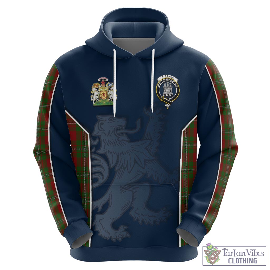 Tartan Vibes Clothing Strange Tartan Hoodie with Family Crest and Lion Rampant Vibes Sport Style