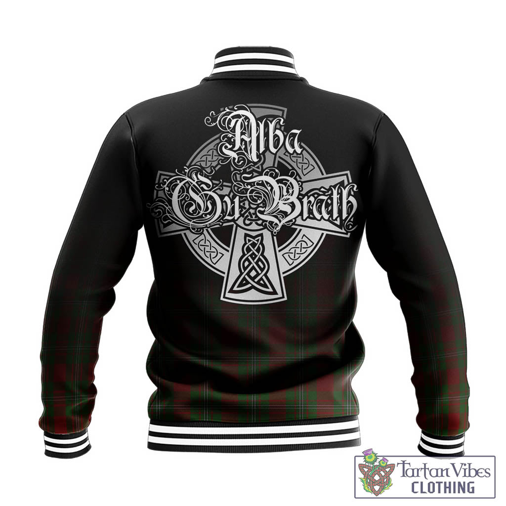 Tartan Vibes Clothing Strange Tartan Baseball Jacket Featuring Alba Gu Brath Family Crest Celtic Inspired