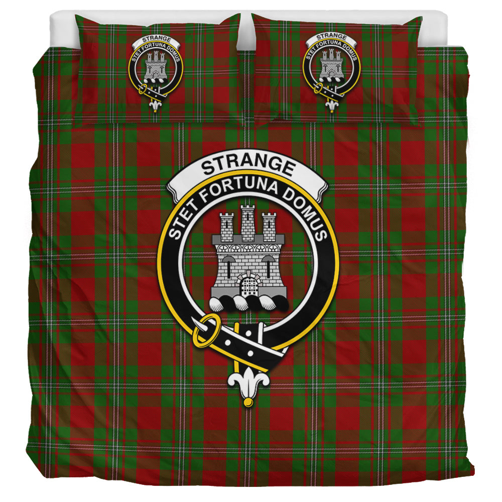 Strange (Strang) Tartan Bedding Set with Family Crest UK Bedding Set UK Super King 104*94 inch - Tartan Vibes Clothing