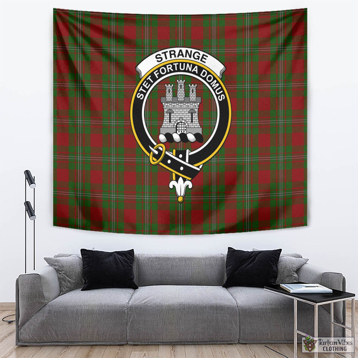 Tartan Vibes Clothing Strange Tartan Tapestry Wall Hanging and Home Decor for Room with Family Crest