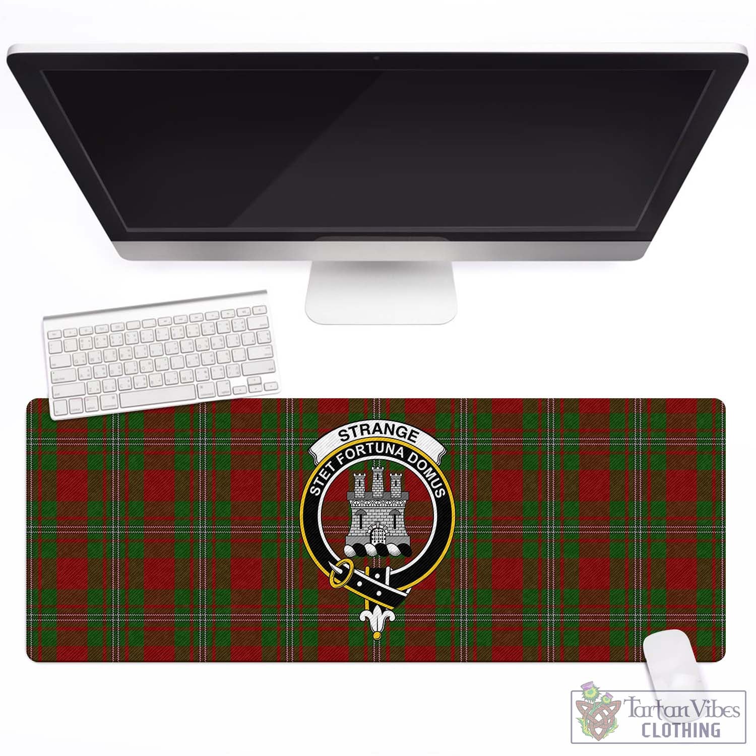 Tartan Vibes Clothing Strange Tartan Mouse Pad with Family Crest