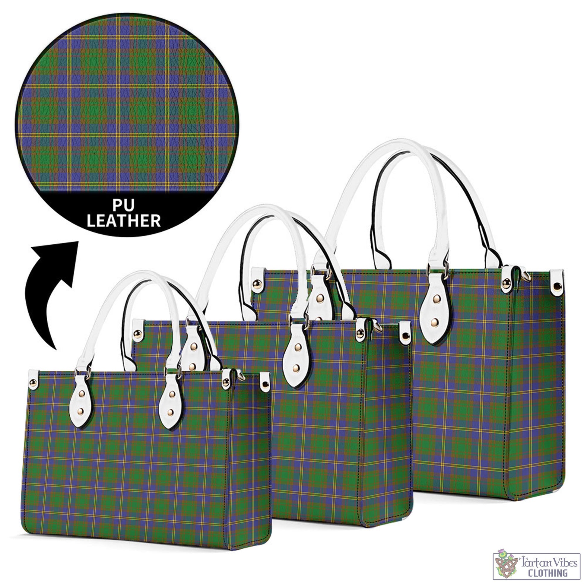 Tartan Vibes Clothing Strange of Balkaskie Tartan Luxury Leather Handbags