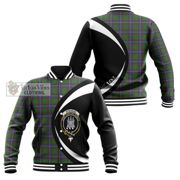 Strange of Balkaskie Tartan Baseball Jacket with Family Crest Circle Style