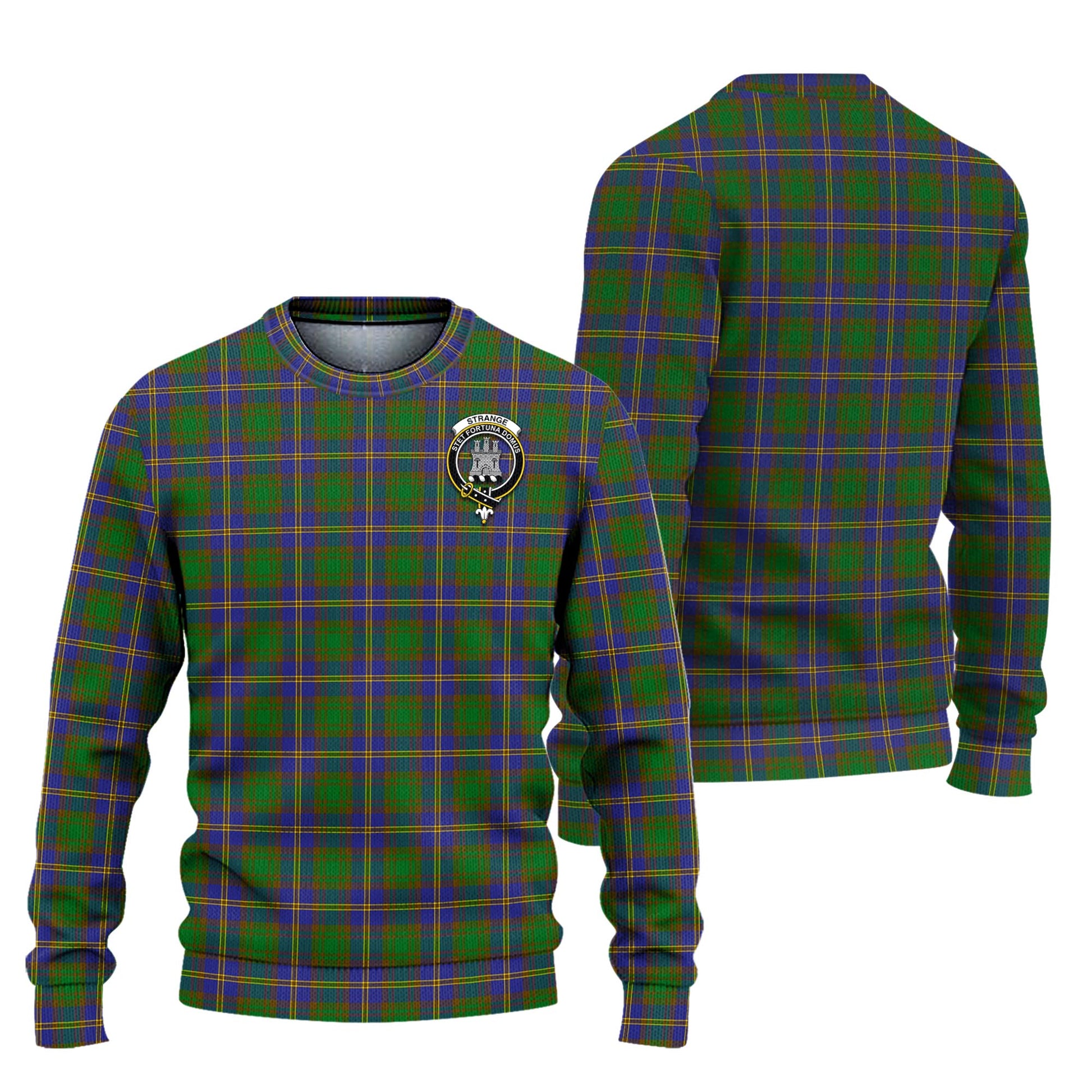 Strange of Balkaskie Tartan Knitted Sweater with Family Crest Unisex - Tartanvibesclothing