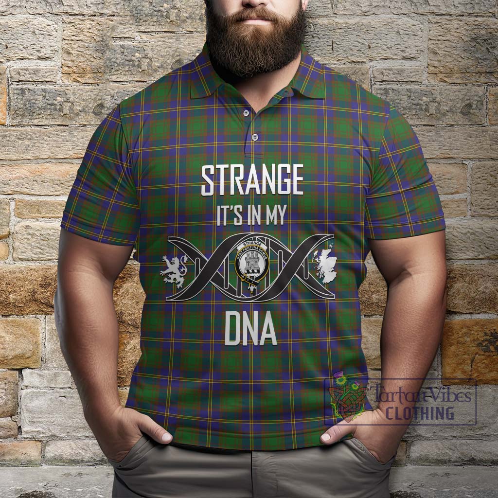 Tartan Vibes Clothing Strange of Balkaskie Tartan Polo Shirt with Family Crest DNA In Me Style