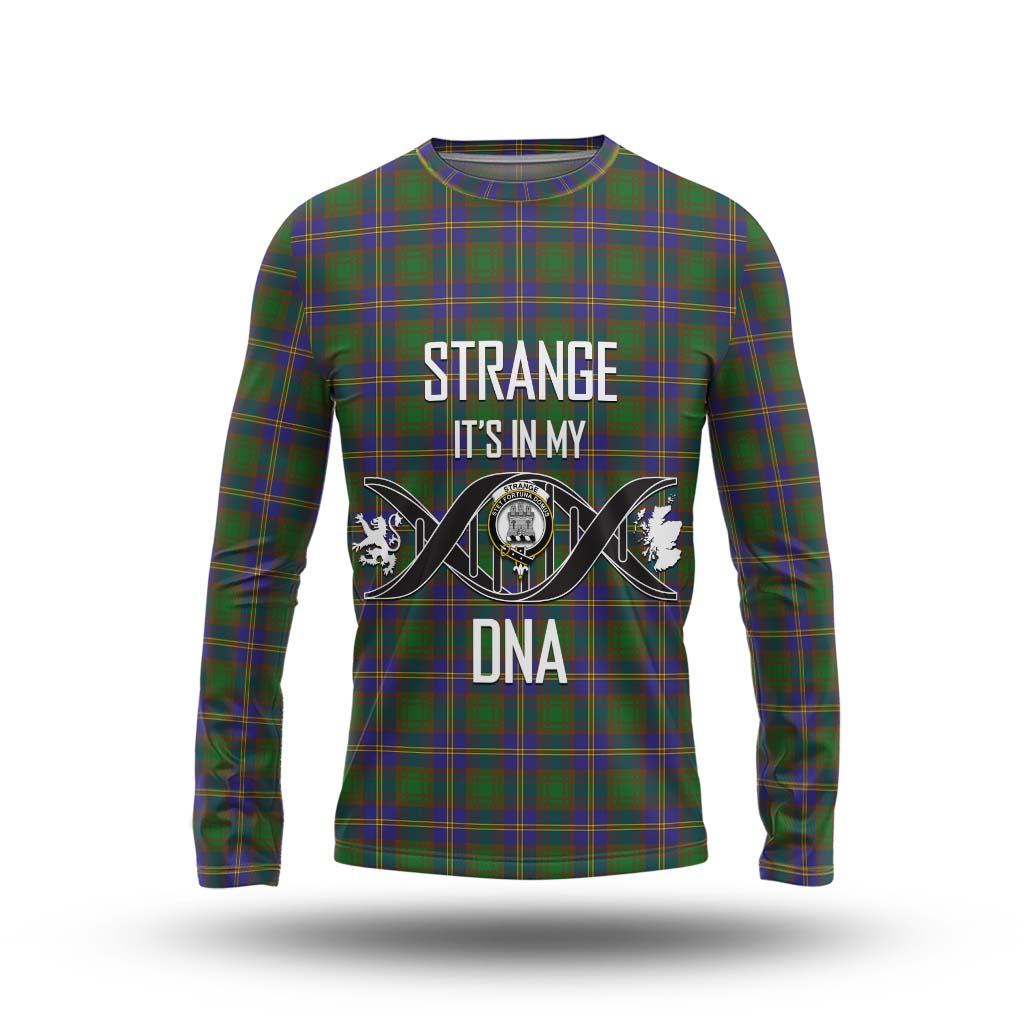 Tartan Vibes Clothing Strange of Balkaskie Tartan Long Sleeve T-Shirt with Family Crest DNA In Me Style