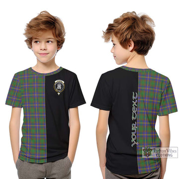 Strange of Balkaskie Tartan Kid T-Shirt with Family Crest and Half Of Me Style