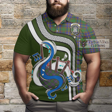 Strange of Balkaskie Tartan Polo Shirt with Epic Bagpipe Style