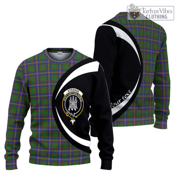 Strange of Balkaskie Tartan Knitted Sweater with Family Crest Circle Style