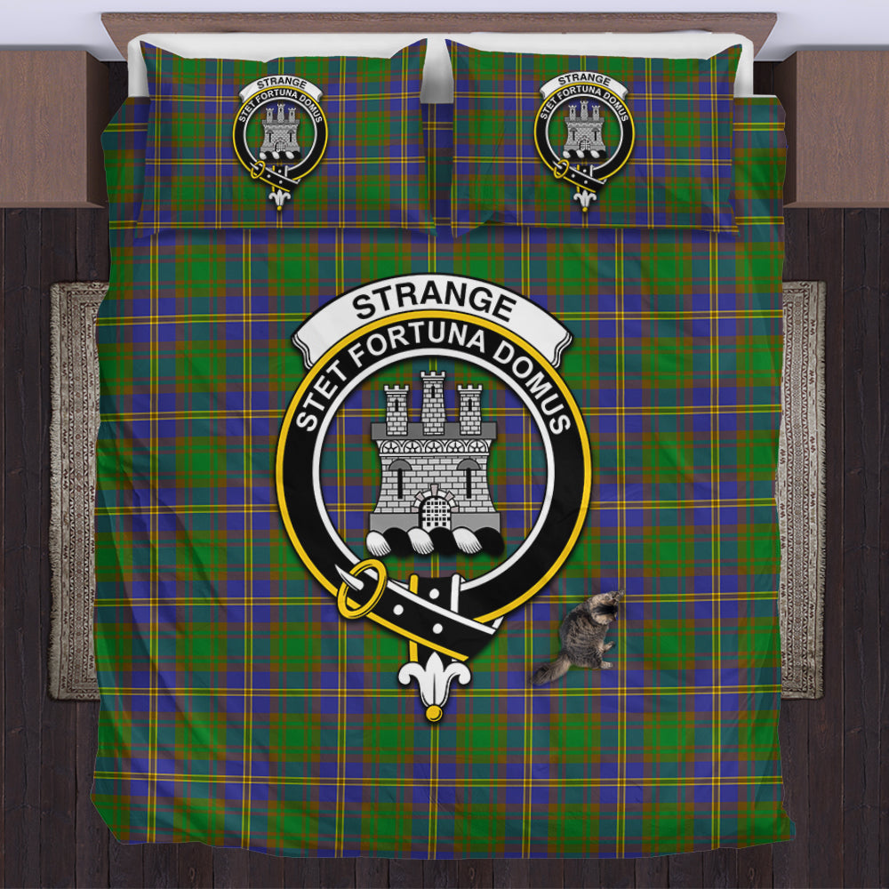 Strange of Balkaskie Tartan Bedding Set with Family Crest US Bedding Set - Tartan Vibes Clothing