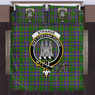 Strange of Balkaskie Tartan Bedding Set with Family Crest