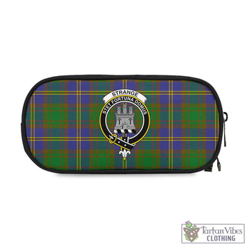 Strange of Balkaskie Tartan Pen and Pencil Case with Family Crest