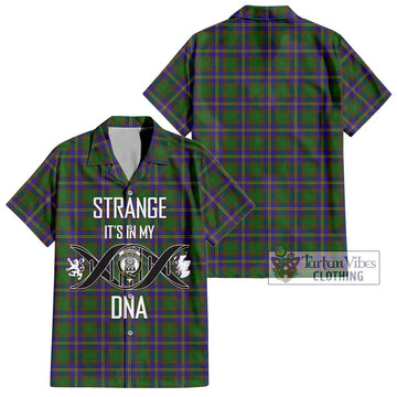 Strange of Balkaskie Tartan Short Sleeve Button Shirt with Family Crest DNA In Me Style