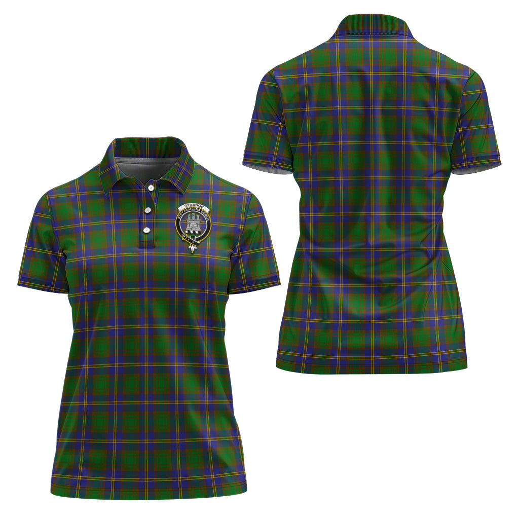 Strange of Balkaskie Tartan Polo Shirt with Family Crest For Women Women - Tartan Vibes Clothing