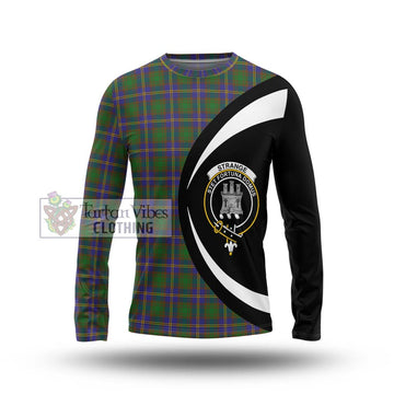 Strange of Balkaskie Tartan Long Sleeve T-Shirt with Family Crest Circle Style