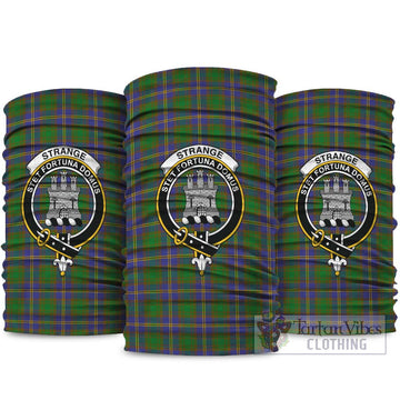 Strange of Balkaskie Tartan Neck Gaiters, Tartan Bandanas, Tartan Head Band with Family Crest