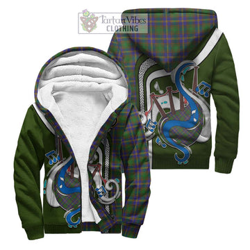 Strange of Balkaskie Tartan Sherpa Hoodie with Epic Bagpipe Style