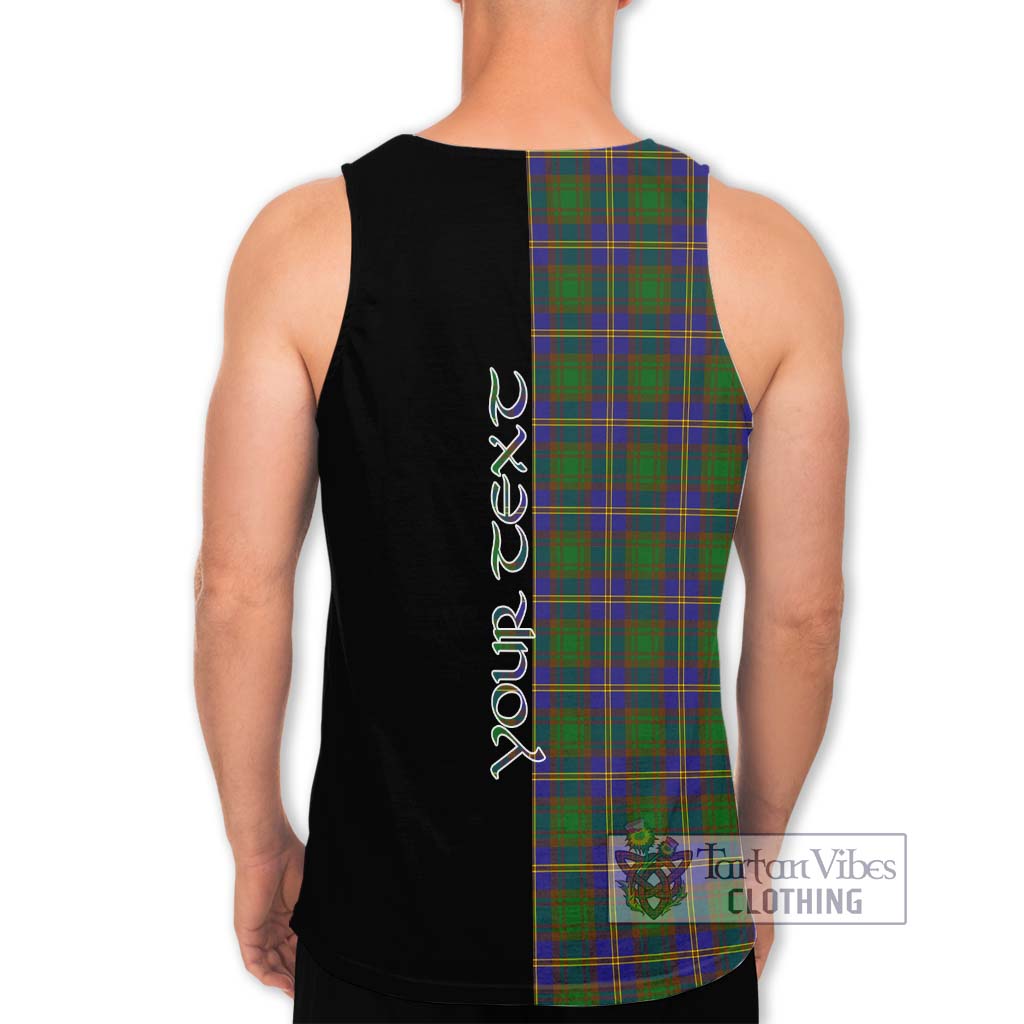 Tartan Vibes Clothing Strange of Balkaskie Tartan Men's Tank Top with Family Crest and Half Of Me Style