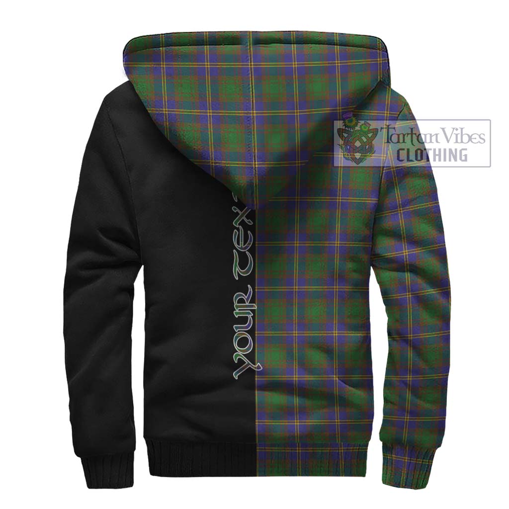 Tartan Vibes Clothing Strange of Balkaskie Tartan Sherpa Hoodie with Family Crest and Half Of Me Style