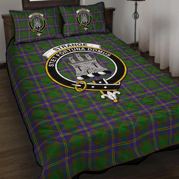 Strange of Balkaskie Tartan Quilt Bed Set with Family Crest