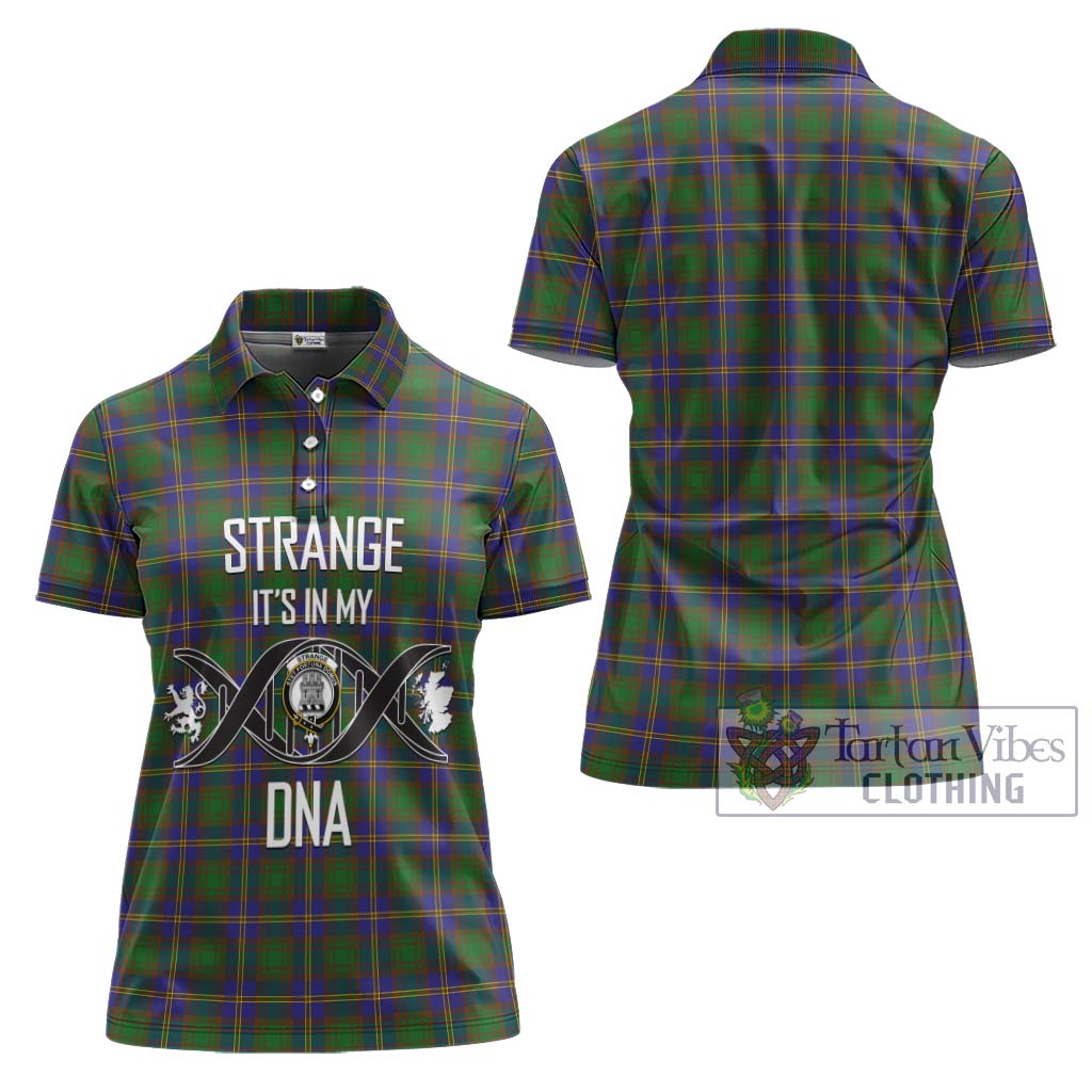 Tartan Vibes Clothing Strange of Balkaskie Tartan Women's Polo Shirt with Family Crest DNA In Me Style