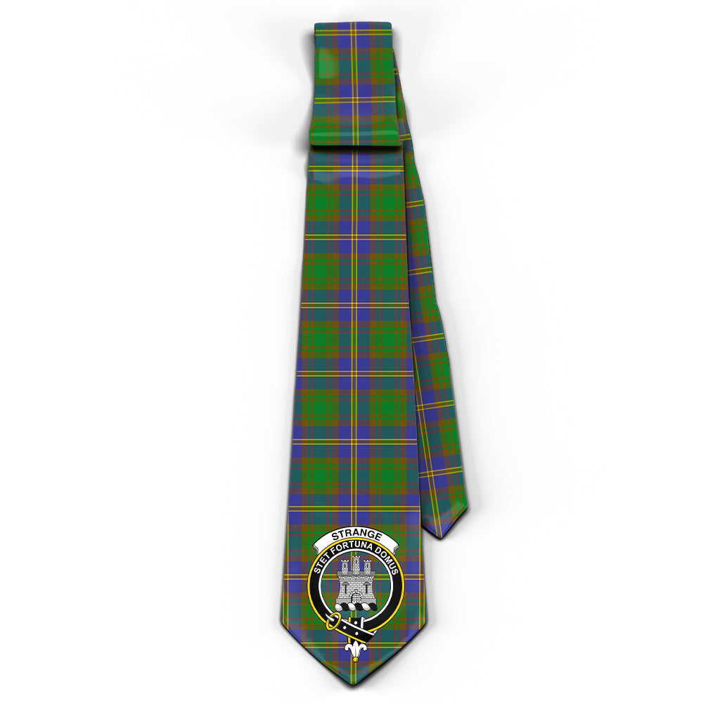 Strange of Balkaskie Tartan Classic Necktie with Family Crest - Tartan Vibes Clothing