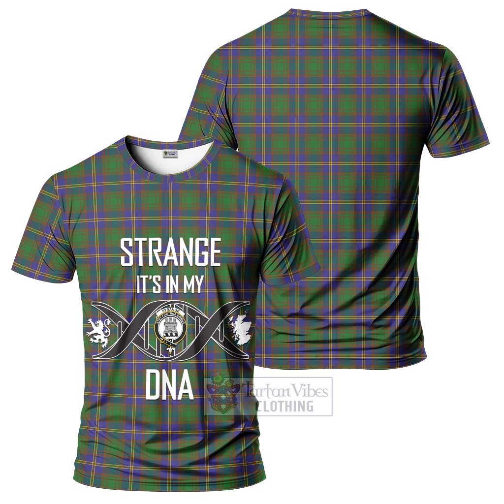 Tartan Vibes Clothing Strange of Balkaskie Tartan T-Shirt with Family Crest DNA In Me Style