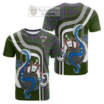 Strange of Balkaskie Tartan Cotton T-shirt with Epic Bagpipe Style