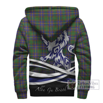 Strange of Balkaskie Tartan Sherpa Hoodie with Alba Gu Brath Regal Lion Emblem