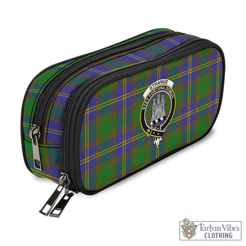 Strange of Balkaskie Tartan Pen and Pencil Case with Family Crest