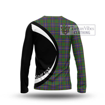 Strange of Balkaskie Tartan Long Sleeve T-Shirt with Family Crest Circle Style