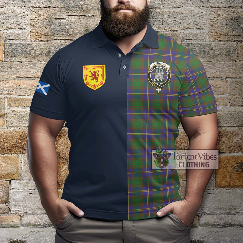 Tartan Vibes Clothing Strange of Balkaskie Tartan Polo Shirt with Scottish Lion Royal Arm Half Style