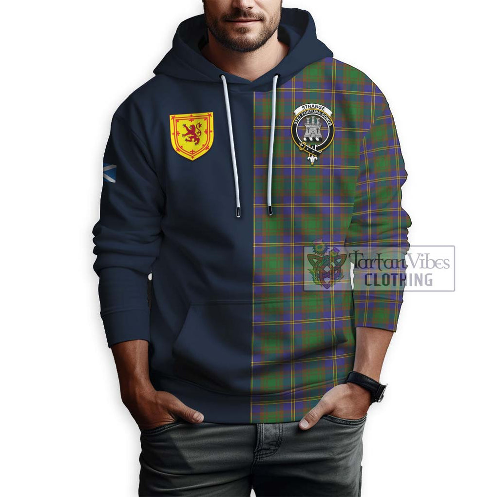 Tartan Vibes Clothing Strange of Balkaskie Tartan Hoodie with Scottish Lion Royal Arm Half Style