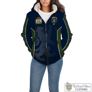 Strange of Balkaskie Tartan Sherpa Hoodie with Family Crest and Lion Rampant Vibes Sport Style