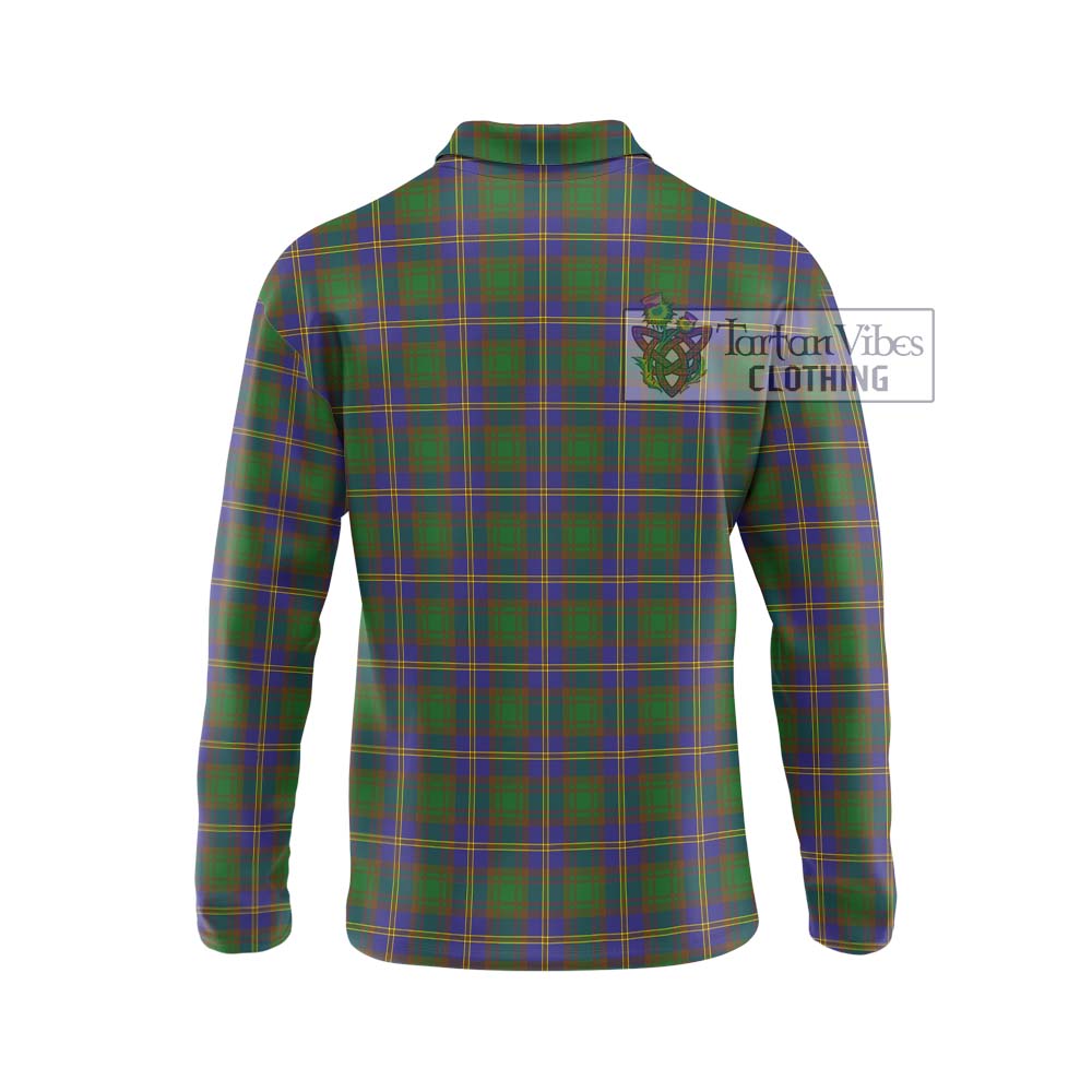 Tartan Vibes Clothing Strange of Balkaskie Tartan Long Sleeve Polo Shirt with Family Crest DNA In Me Style