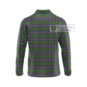 Strange of Balkaskie Tartan Long Sleeve Polo Shirt with Family Crest DNA In Me Style