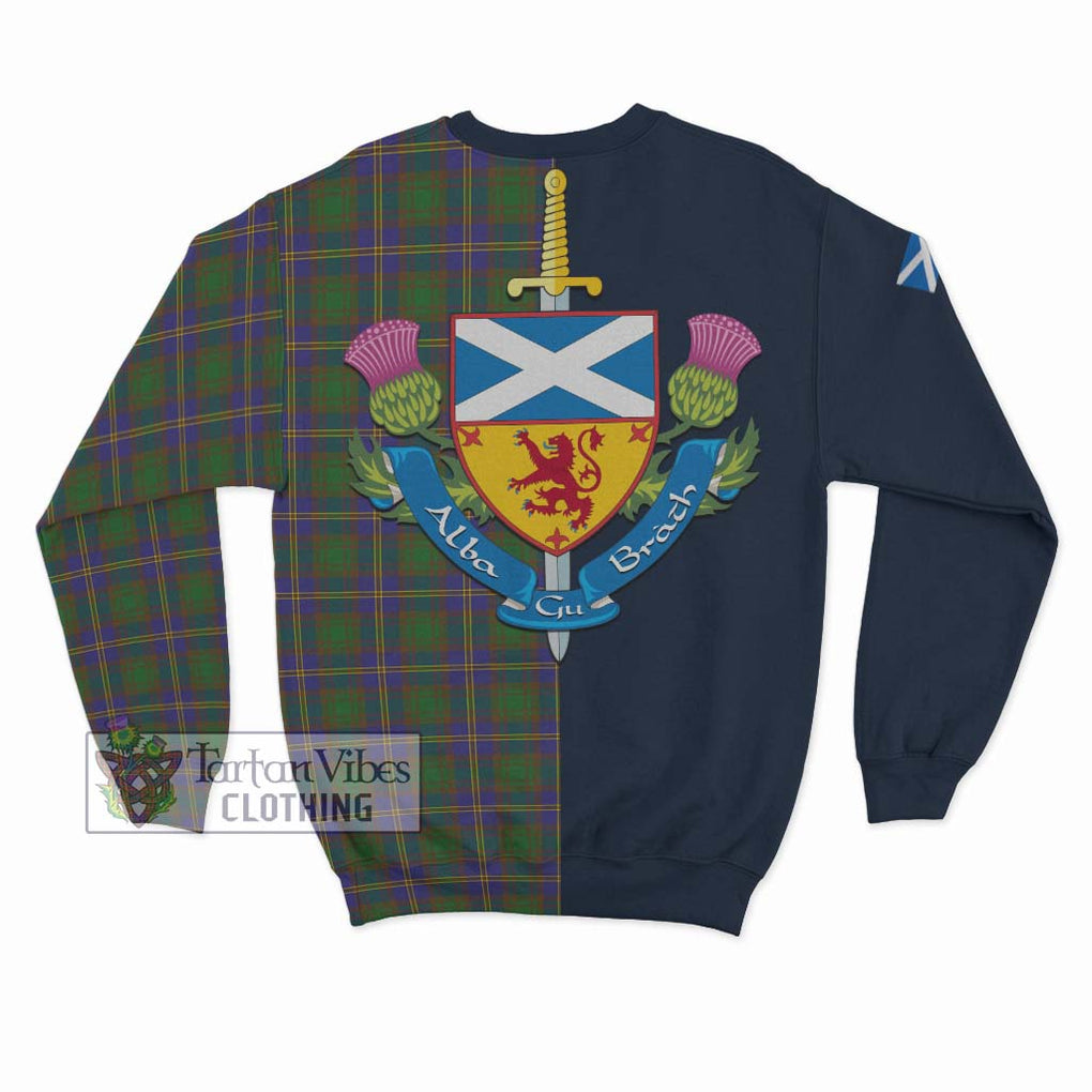 Tartan Vibes Clothing Strange of Balkaskie Tartan Sweatshirt with Scottish Lion Royal Arm Half Style