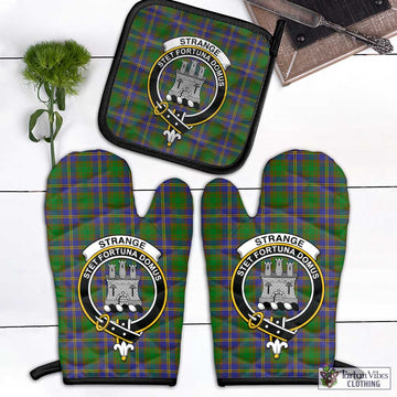 Strange of Balkaskie Tartan Combo Oven Mitt & Pot-Holder with Family Crest