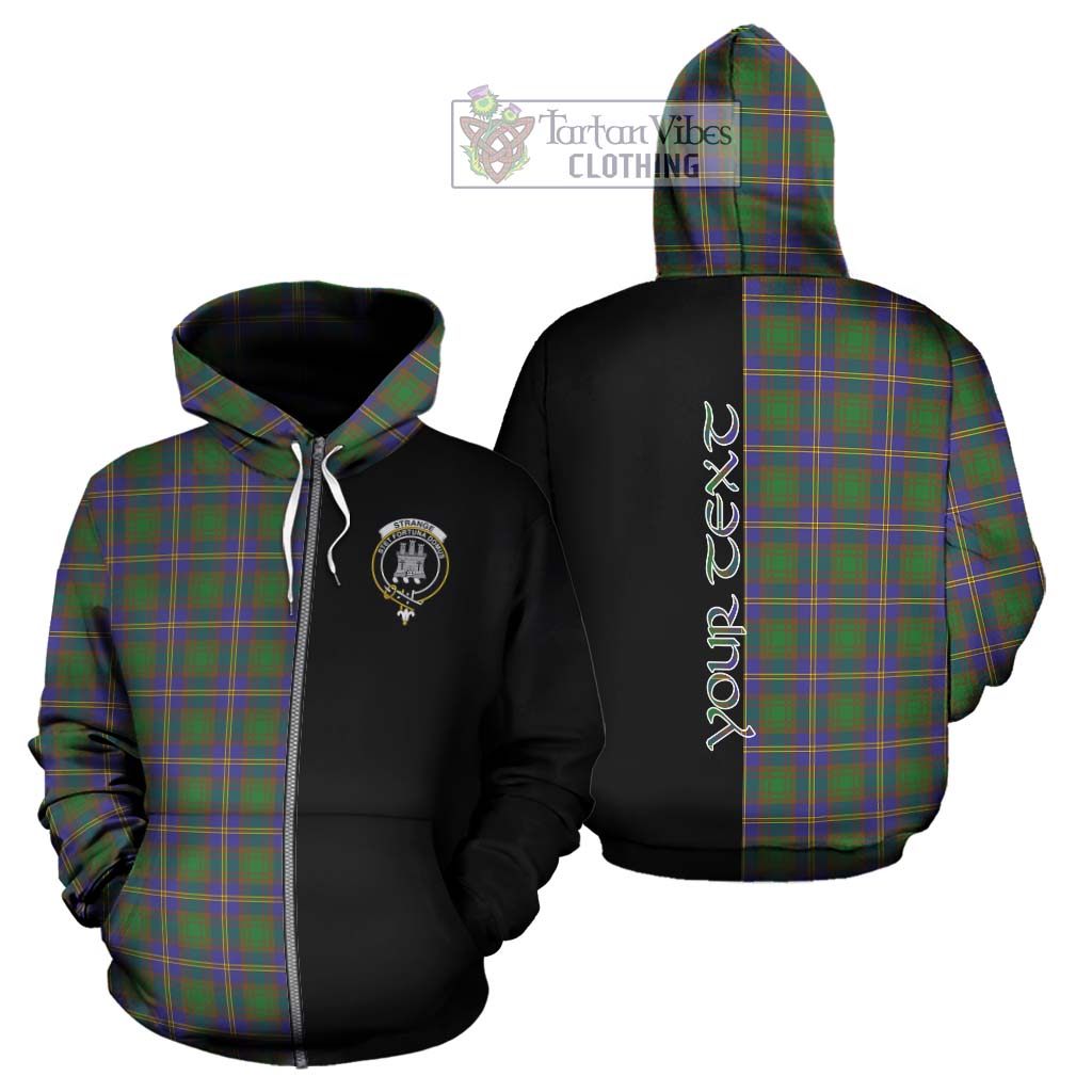 Tartan Vibes Clothing Strange of Balkaskie Tartan Hoodie with Family Crest and Half Of Me Style