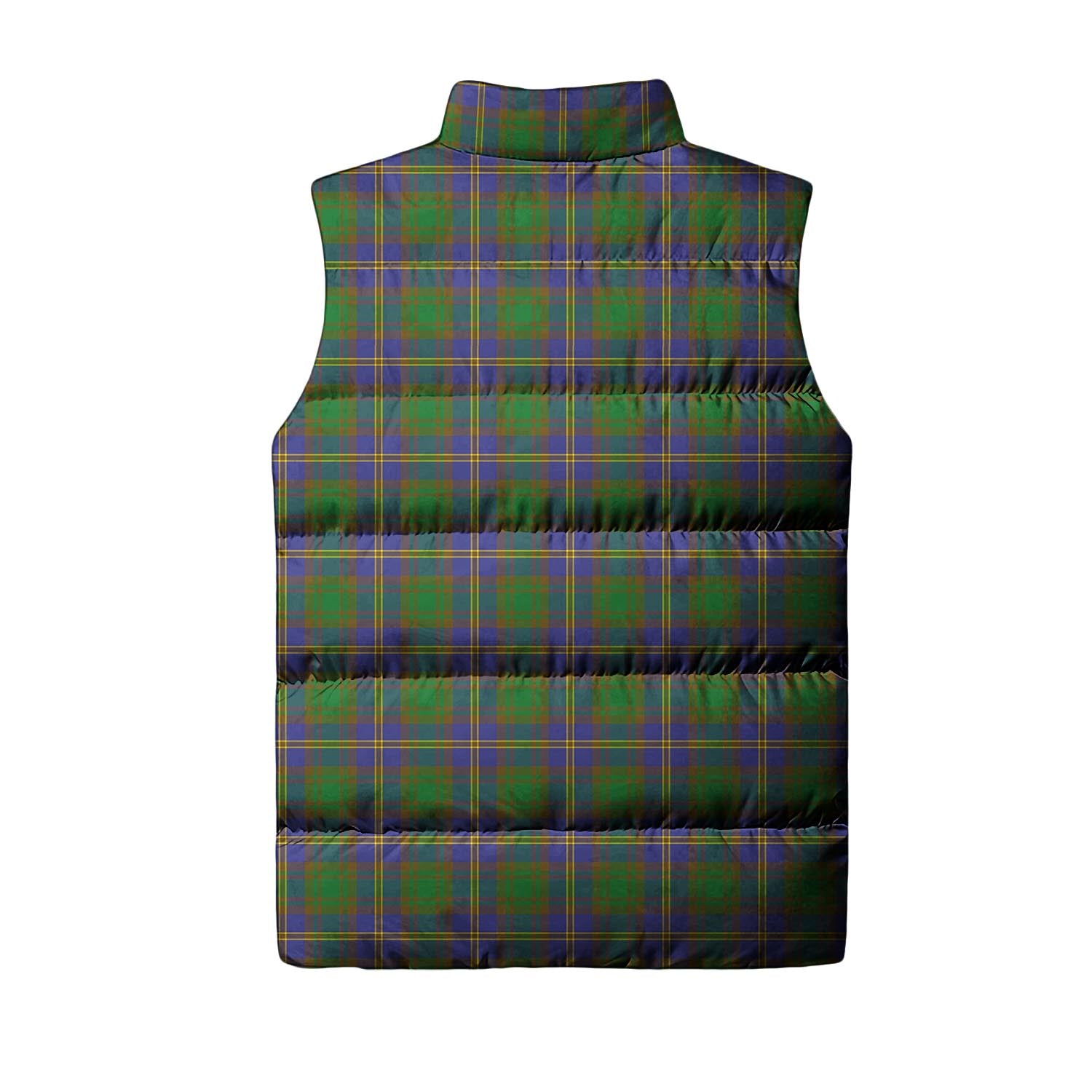 Strange of Balkaskie Tartan Sleeveless Puffer Jacket with Family Crest - Tartanvibesclothing