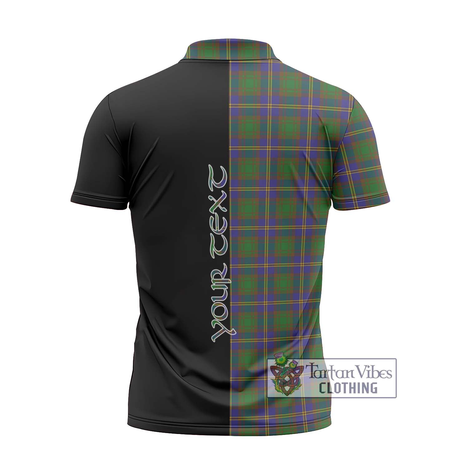 Tartan Vibes Clothing Strange of Balkaskie Tartan Zipper Polo Shirt with Family Crest and Half Of Me Style