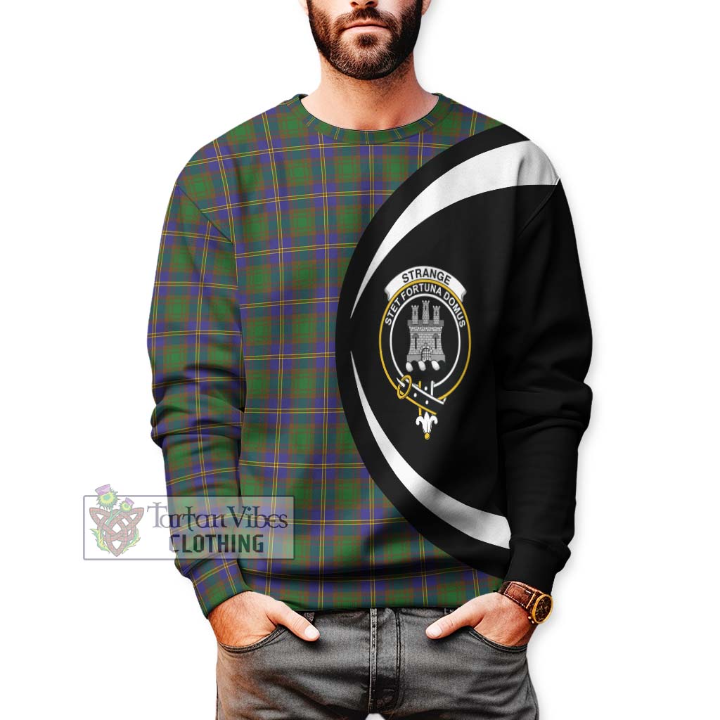 Strange of Balkaskie Tartan Sweatshirt with Family Crest Circle Style - Tartan Vibes Clothing