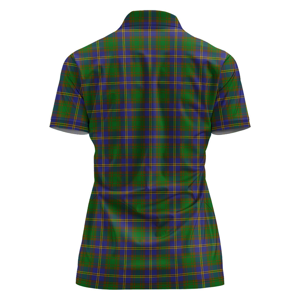 Strange of Balkaskie Tartan Polo Shirt with Family Crest For Women - Tartan Vibes Clothing